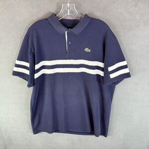 Lacoste Sport Men Polo‎ Shirt 2XL XXL Short Sleeve Cotton Casual Golf Striped